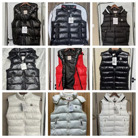 Moncler épaissi coton zipper couple chaleur veste sans manches-4301  