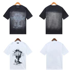 T-shirts de mode violet-1624  