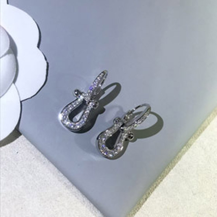 Boucles d'oreilles de fer à cheval diamant Feidan-3526