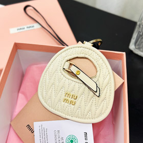 MIIUMIU lettre en cuir sac brodé suspendu ornements-3554