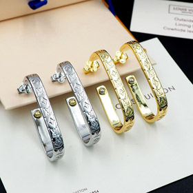 Louis Vuitton LV Lettre boucles d'oreilles à rivet floral-3576