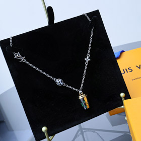 Pendentif Louis Vuitton LV avec tasse de café miniature collier-3650