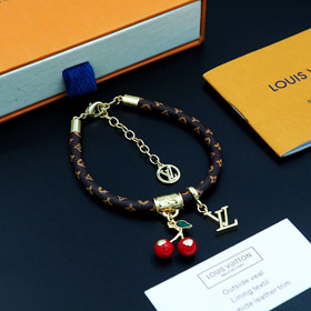 Louis Vuitton LV cuir cerise lettre bracelet-3813