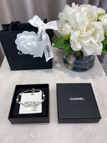 Chanel Double C strass perle bracelet-3834