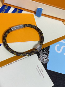 Louis Vuitton LV cuir motif imprimé bracelet-3859