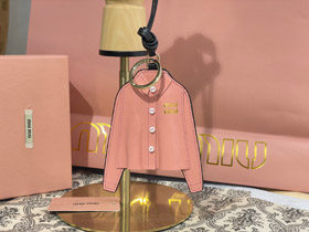 MIUMIU rose lettre chemise pendentif-3880
