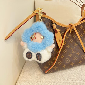 Louis Vuitton LV Petit tournesol rose poupée en peluche porte-clés Pendentif-3889