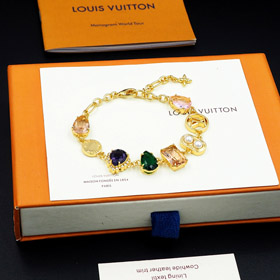 Louis Vuitton LV métal fleur perle diamant bracelet-3914