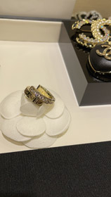 Chanel double mal aligné or double C bague-3961