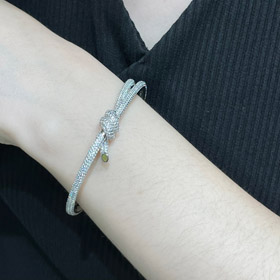 Tiffany plein diamant T nœud bracelet-3967