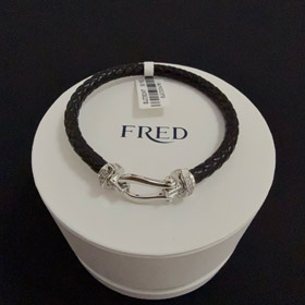 Feiden plein diamant diamant fer à cheval boucle bracelet-3986