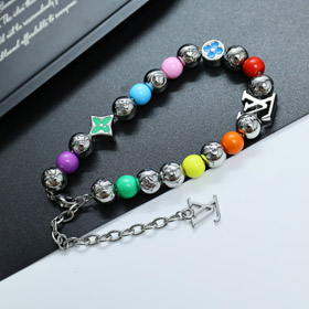 Louis Vuitton LV boucle réglable homard embellie lettre fleur bracelet-4003