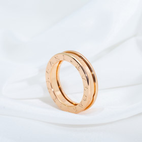 Bulgari lunette lettre unique bague sans diamant bague-4008