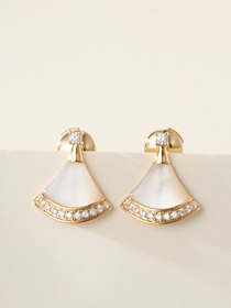 Bulgari boucles d'oreilles en pierre naturelle diamant-4011