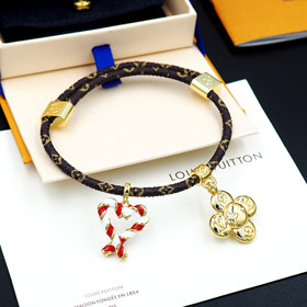 Louis Vuitton LV cordon suspendu mascotte en forme de cœur bracelet de canne à bonbons-4015