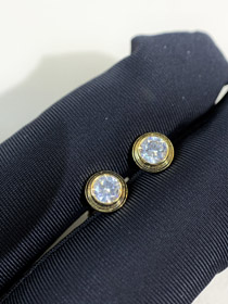 Cartier lettre 20 point diamant boucles d'oreilles-4044
