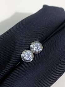 Cartier lettre 20 point diamant boucles d'oreilles-4071