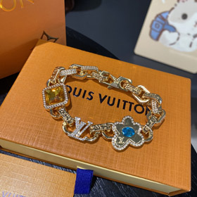Louis Vuitton LV chaîne et lettres gravées bracelet margarite-4066