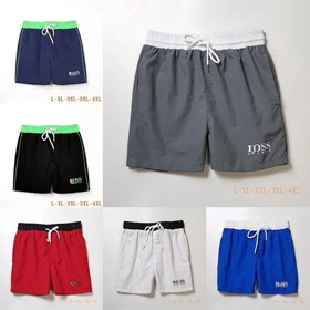 Logo HUGO BOSS imprimé à sec rapide contraste couleur cordon de ceinture shorts de bain-2881