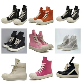 RICK OWENS/RO Edfu cuir semi-brillant finition haute mode chaussures de sport-2945