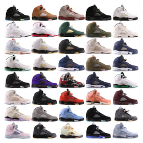 Jordan Air Jordan 5 huile gris 3m cuir mi-haut rétro chaussures de basket-2988